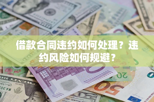 济南借款合同违约如何处理？违约风险如何规避？